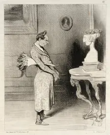 Dire qu'Arsionoé n'était pas contente d'être portraiturée..., 1844. Creator: Honore Daumier