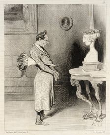 Dire qu'Arsionoé n'était pas contente d'être portraiturée..., 1844. Creator: Honore Daumier