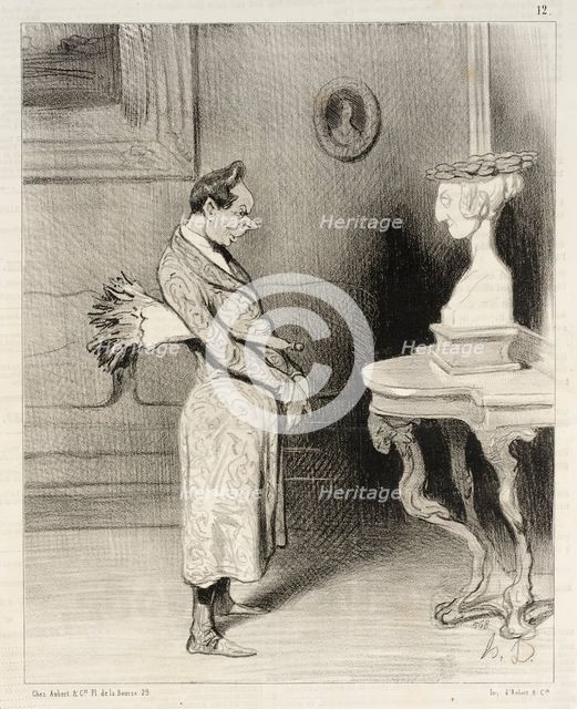 Dire qu'Arsionoé n'était pas contente d'être portraiturée..., 1844. Creator: Honore Daumier.