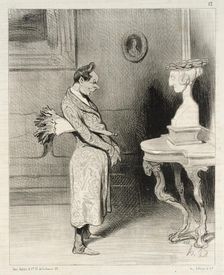 Dire qu'Arsionoé n'était pas contente d'être portraiturée..., 1844. Creator: Honore Daumier
