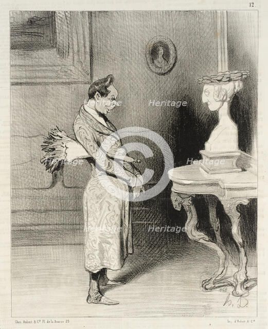 Dire qu'Arsionoé n'était pas contente d'être portraiturée..., 1844. Creator: Honore Daumier.