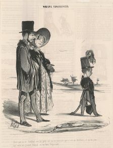 Dire que ça se dandine avec un petit air, qu'on jurerait que c'est un Artilleur;..., 19th century. Creator: Honore Daumier