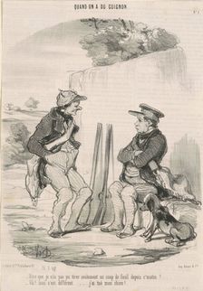 Dire que je n'ai pas pu tirer ..., 19th century. Creator: Honore Daumier
