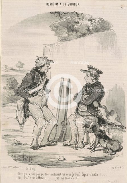 Dire que je n'ai pas pu tirer ..., 19th century. Creator: Honore Daumier.