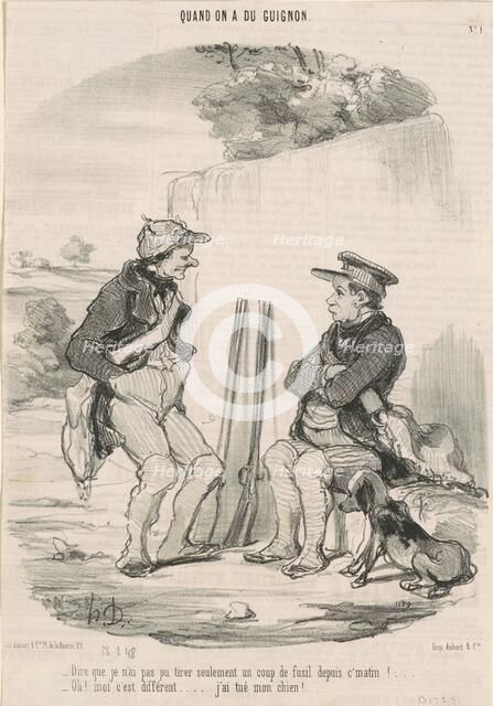 Dire que je n'ai pas pu tirer ..., 19th century. Creator: Honore Daumier.