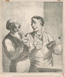 Dire qu'il y a des gens qui boivent de l'absinthe ..., 19th century. Creator: Honore Daumier