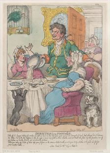 Directions to Footmen, November 10, 1807., November 10, 1807. Creator: Thomas Rowlandson