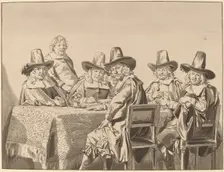 Directors of the Orphan Asylum of Haarlem, 1777, published 1786. Creator: Bernhard Schreuder