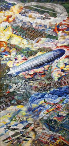 Dirigible, 1933. Creator: Kuptsov, Vasili Vasilyevich (1899-1935)