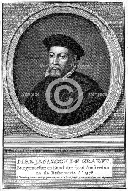 Dirk Janszoon de Graeff, 16th century Mayor of Amsterdam, (18th century). Artist: Jacobus Houbraken