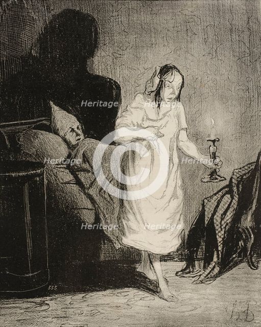 Dis donc Bichette...à quoi songes-tu donc..., 1844. Creator: Honore Daumier.