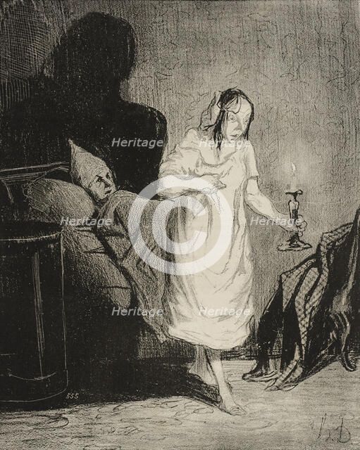 Dis donc Bichette...à quoi songes-tu donc..., 1844. Creator: Honore Daumier.