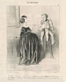 Dis donc...mon mari...j'ai bien envie d'appeler mon drame Arthur.., 1844. Creator: Honore Daumier