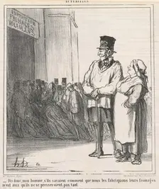 Dis donc, mon homme, s'ils savaient ..., 19th century. Creator: Honore Daumier