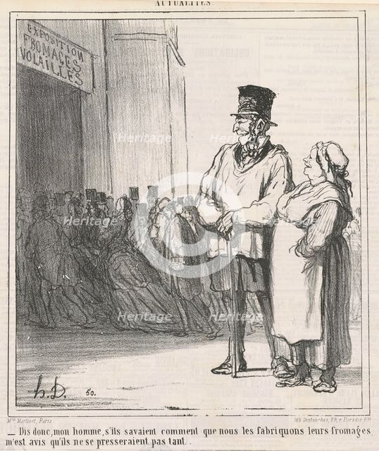 Dis donc, mon homme, s'ils savaient ..., 19th century. Creator: Honore Daumier.