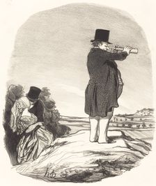 - Dis donc ma femme, c'est singulier... je ne vois rien!, 1845. Creator: Honore Daumier