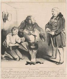 Dis donc, Macaire, qué que c'est que c'thé..., 19th century. Creator: Honore Daumier