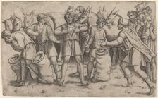 Discovery of Joseph's Cup, c. 1521/1525. Creator: Giovanni Antonio da Brescia