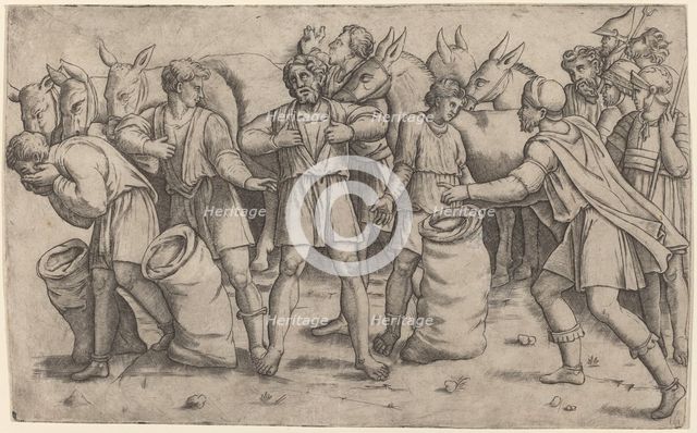 Discovery of Joseph's Cup, c. 1521/1525. Creator: Giovanni Antonio da Brescia.