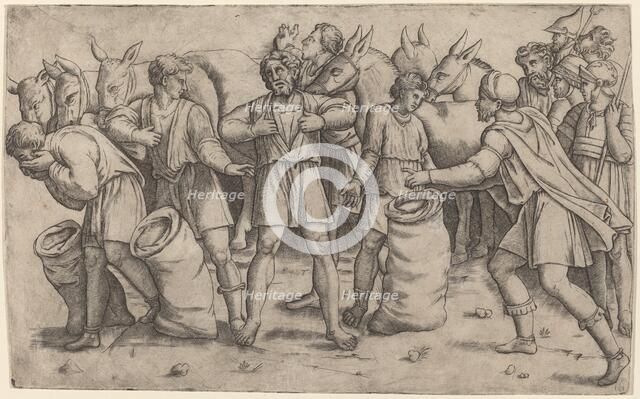 Discovery of Joseph's Cup, c. 1521/1525. Creator: Giovanni Antonio da Brescia.