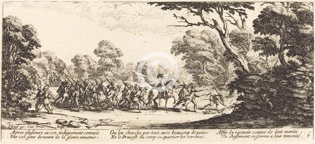 Discovery of the Criminal Soldiers, c. 1633. Creator: Jacques Callot.