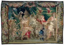 Discovery of the Plot to Kill Caesar and Cleopatra from The Story of Caesar and Cleopatra, c. 1680. Creator: Gerard Peemans