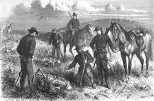 Discovery of the skeletons of soldiers who had been surprised and killed by Indians, June 1867. Creator: Frederick Whymper