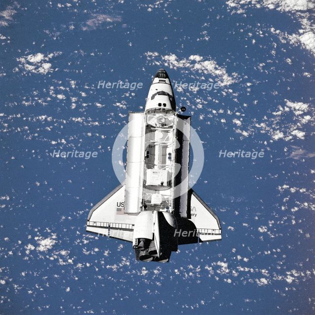Discovery seen from Mir, 1998. Creator: NASA.