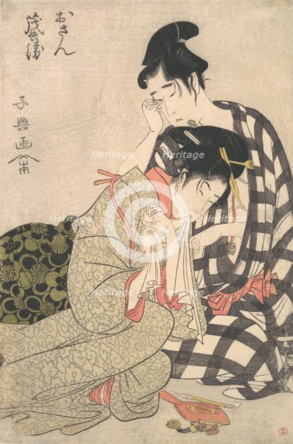 Disconsolate Lovers, ca. 1800. Creator: Momokawa Shiko.