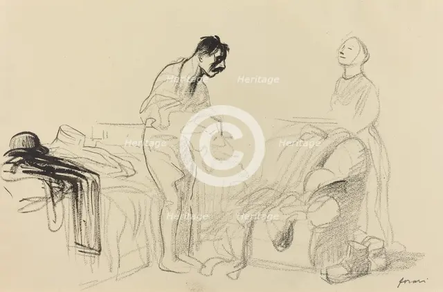 Discharged from Military Service, c. 1914/1919. Creator: Jean Louis Forain.