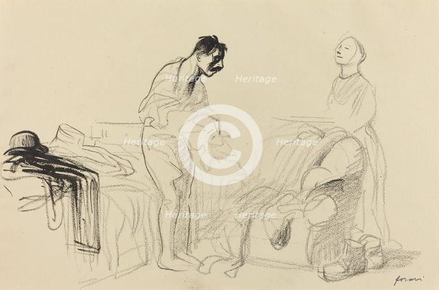 Discharged from Military Service, c. 1914/1919. Creator: Jean Louis Forain.