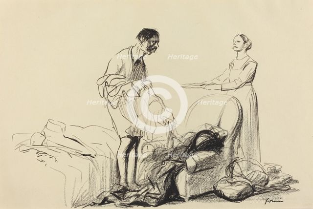 Discharged from Military Service, c. 1914/1919. Creator: Jean Louis Forain.