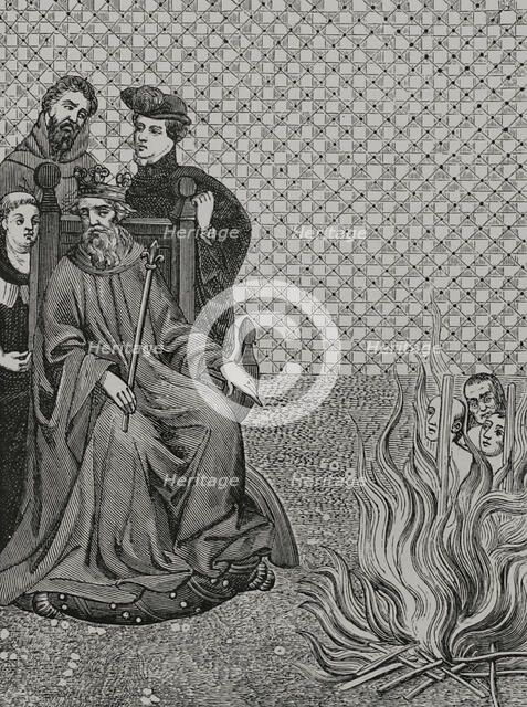 Disciples of the Parisian philosopher and theologian Amalric of Bena tried in 1210...1877.  Creator: Unknown.