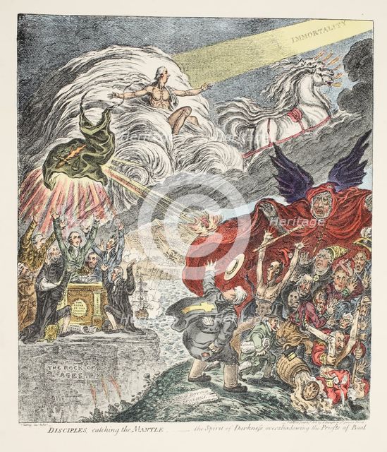 Disciples catching the mantle - the Spirit of Darkness overshadowing the Priests of Baal, 1808.