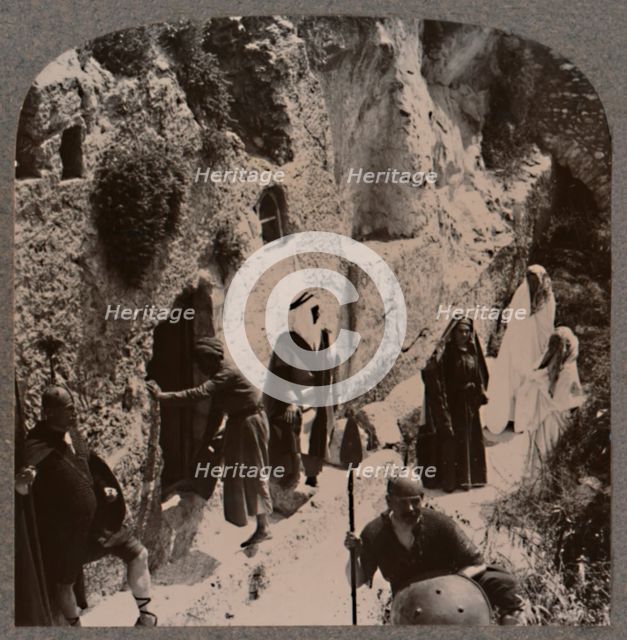 'Disciples, with the women, early at the Sepulchure of Christ', c1900. Artist: Unknown.