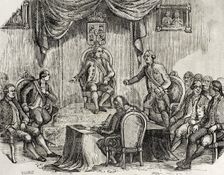 Discussion between the Duke of Alcudia and the Count of Aranda, March 14, 1794 (1851). Creator: Unknown