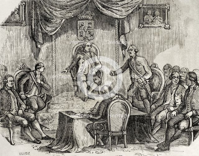 Discussion between the Duke of Alcudia and the Count of Aranda, March 14, 1794 (1851). Creator: Unknown.