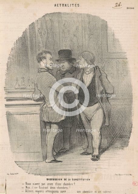 Discussion de la constitution, 19th century. Creator: Honore Daumier.