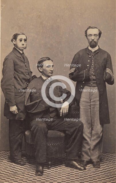 Disabled Union Soldiers Posed in Aid of the U.S. Sanitary Commission at the New Yor..., April 1864. Creator: J. Gurney & Son.