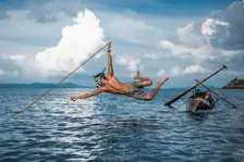 Disappearing fishing method by Moken. Creator: Dorte Verner