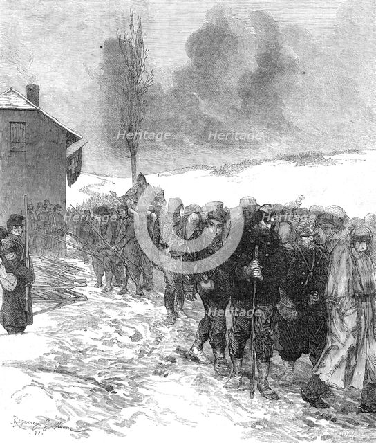Disarming General Bourbaki's army at the Swiss frontier, 1871. Creator: William James Palmer.