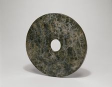 Disc (bi), Neolithic period, Liangzhu culture, c. 3000/2000 B.C. Creator: Unknown
