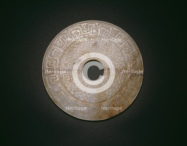 Disc (bi), Qing dynasty, c. 18th century. Creator: Unknown.