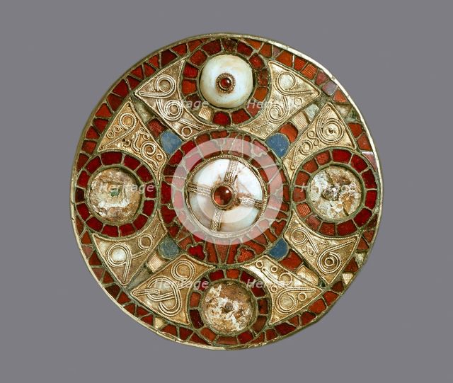 Disc brooch, 7th century. Artist: Unknown.