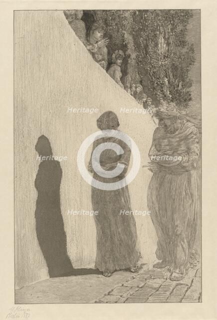 Disgrace (Schande): pl. 9, 1878. Creator: Max Klinger.