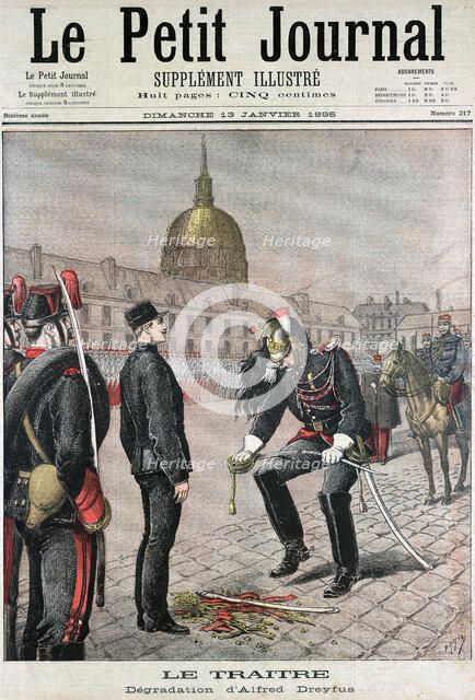 Disgracing of Albert Dreyfus, 1895. Artist: Unknown