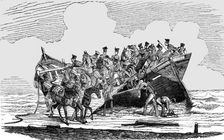 Disembarkation of English Cavalry at the Crimea; The Expedition to the Crimea 1854. Creator: Unknown