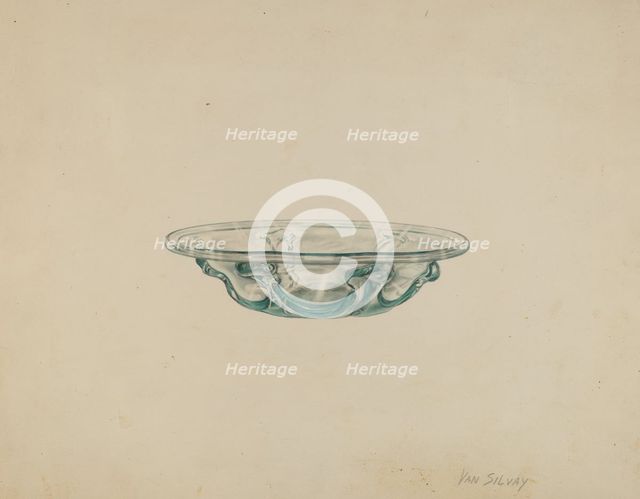 Dish, 1935/1942. Creator: Van Silvay.