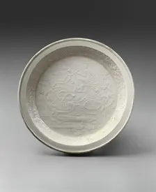 Dish with Mandarin Ducks in a Lotus Pond, Jin dynasty (1115-1234), 12th century. Creator: Unknown
