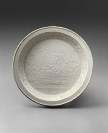 Dish with Mandarin Ducks in a Lotus Pond, Jin dynasty (1115-1234), 12th century. Creator: Unknown